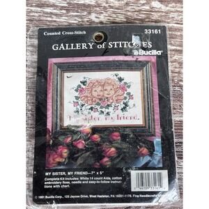 BUCILLA Gallery of Stitches MY SISTER, MY FRIEND 7" x 5"